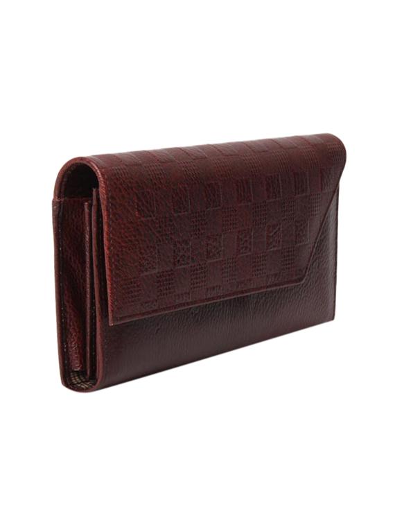 brown leather textured wallet