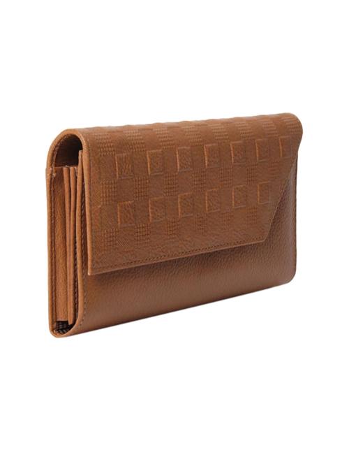 tan leather textured wallet - 12502743 - Standard Image - 0
