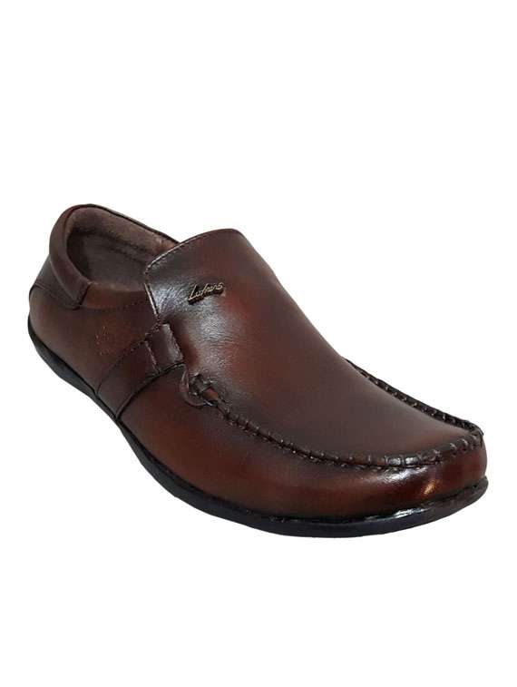 brown leather slip on loafers