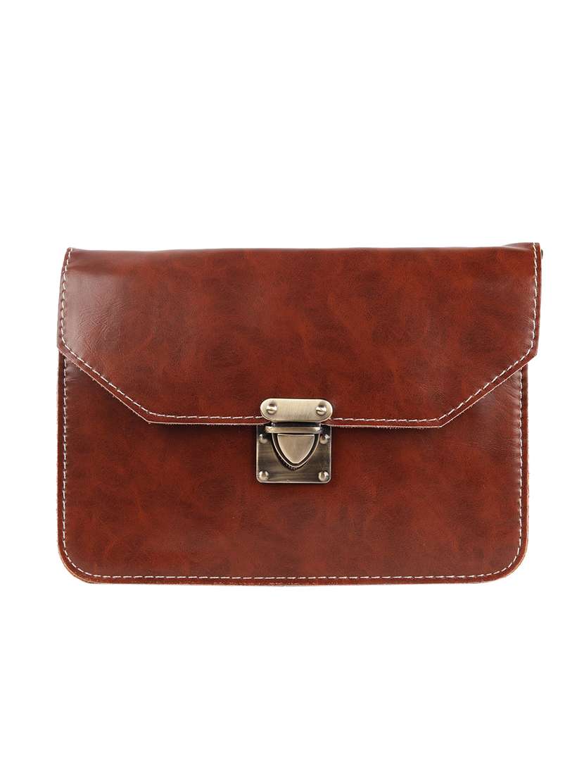 brown rexene sling bag