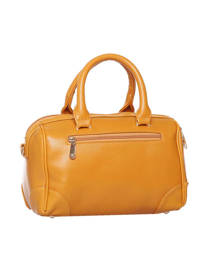 yellow leatherette handbag - 12522677 - Standard Image - 1
