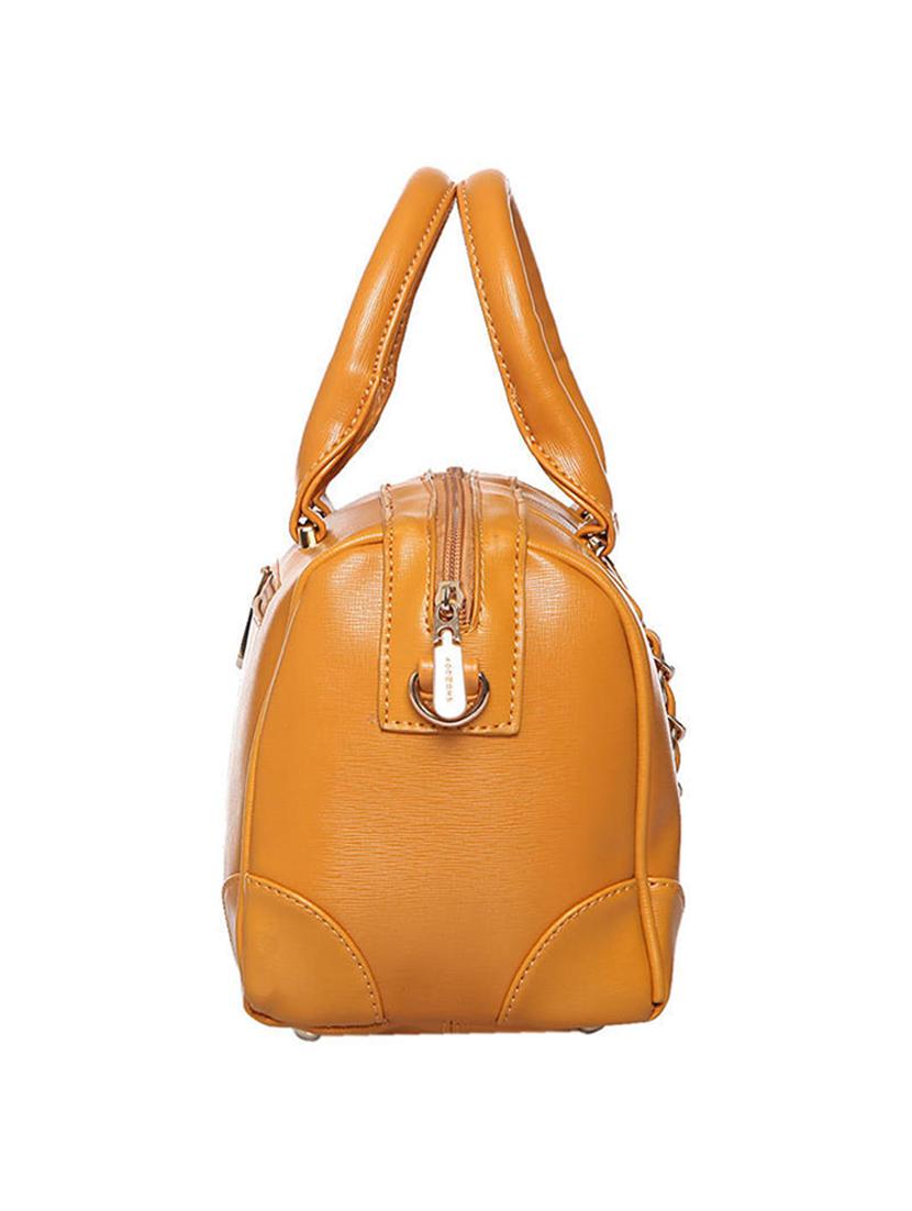 yellow leatherette handbag - 12522677 - Standard Image - 4