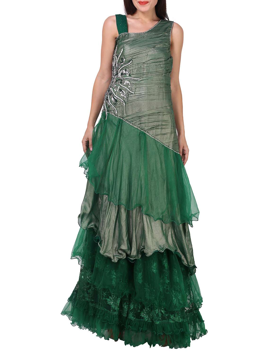 green net gown