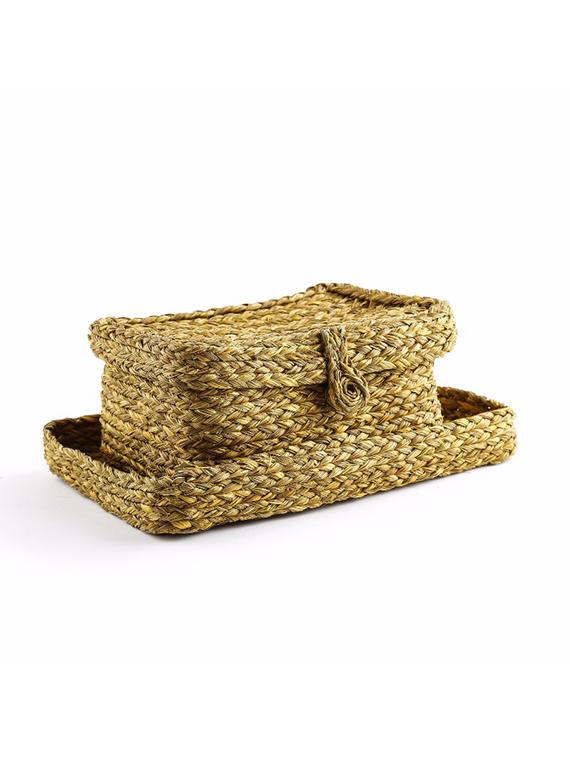 unravel india sabai red charger basket - 12526204 - Standard Image - 1