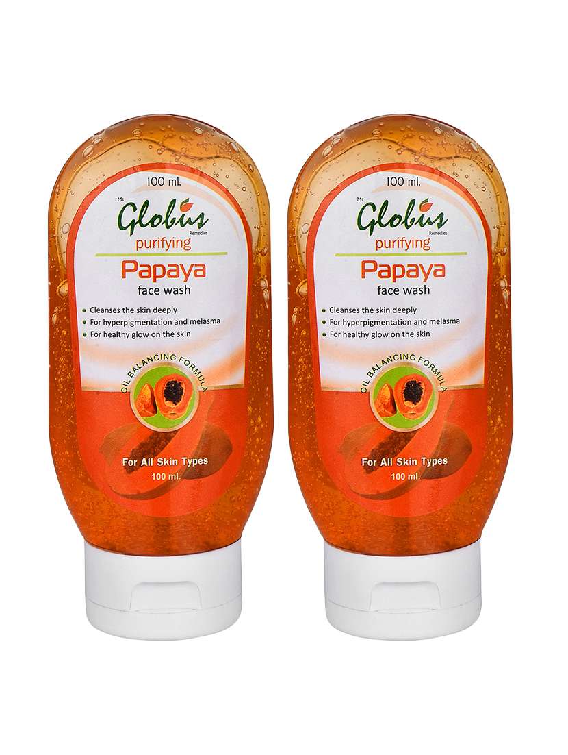 globus papaya(pack of 2) face wash