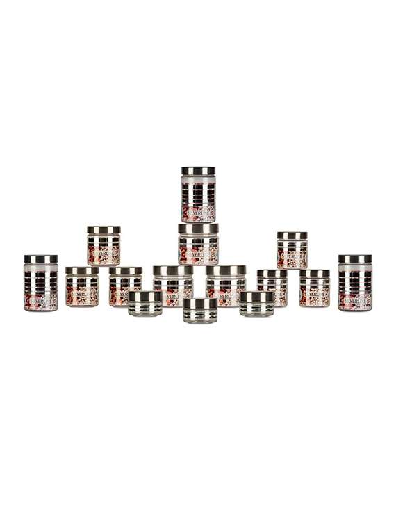 g-pet silver line container - pack of 15 -
50 ml (3 pcs), 100 ml (3 pcs), 200 ml (3 pcs), 300 ml (3 pcs), 450 ml (3 pcs)