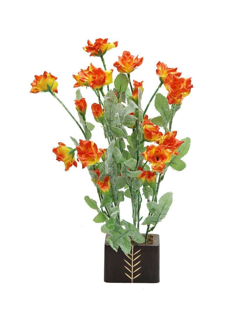 Random Artificial Potted Wild Orange Flower Plant