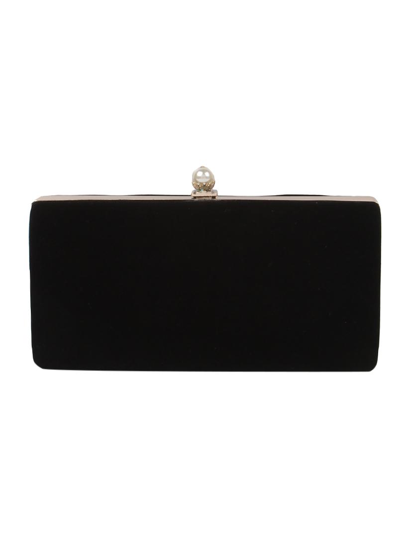 black velvet clutch - 12573359 -  Standard Image - 1