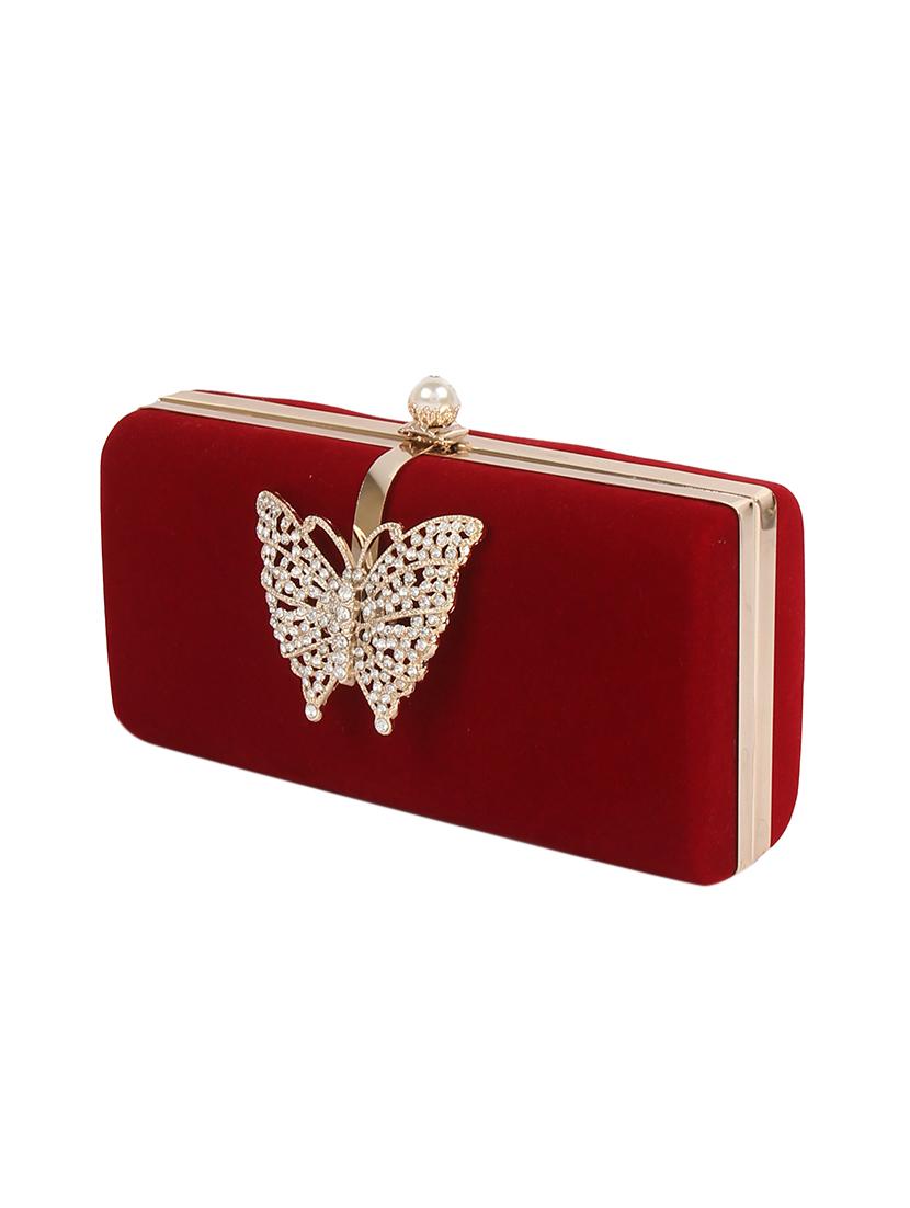red velvet clutch - 12573360 - Standard Image - 4