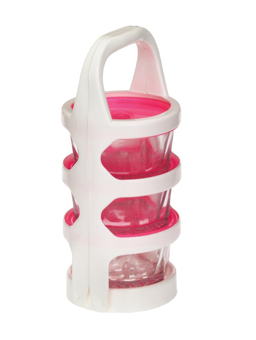 lakshya three piece colourful easylock tiffin - 12577104 - Standard Image - 1