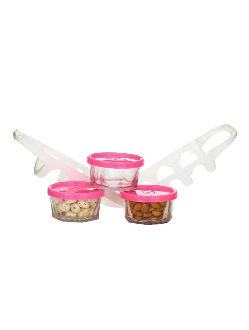 lakshya three piece colourful easylock tiffin - 12577104 - Standard Image - 4