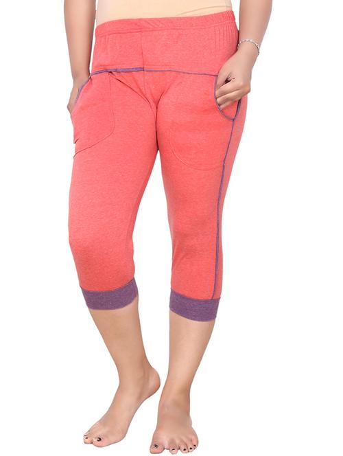 orange cotton capri - 12578914 - Standard Image - 0