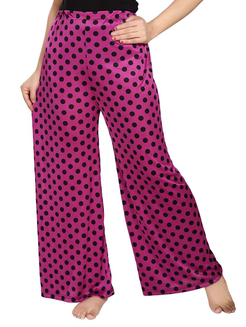 pink polyester palazzos