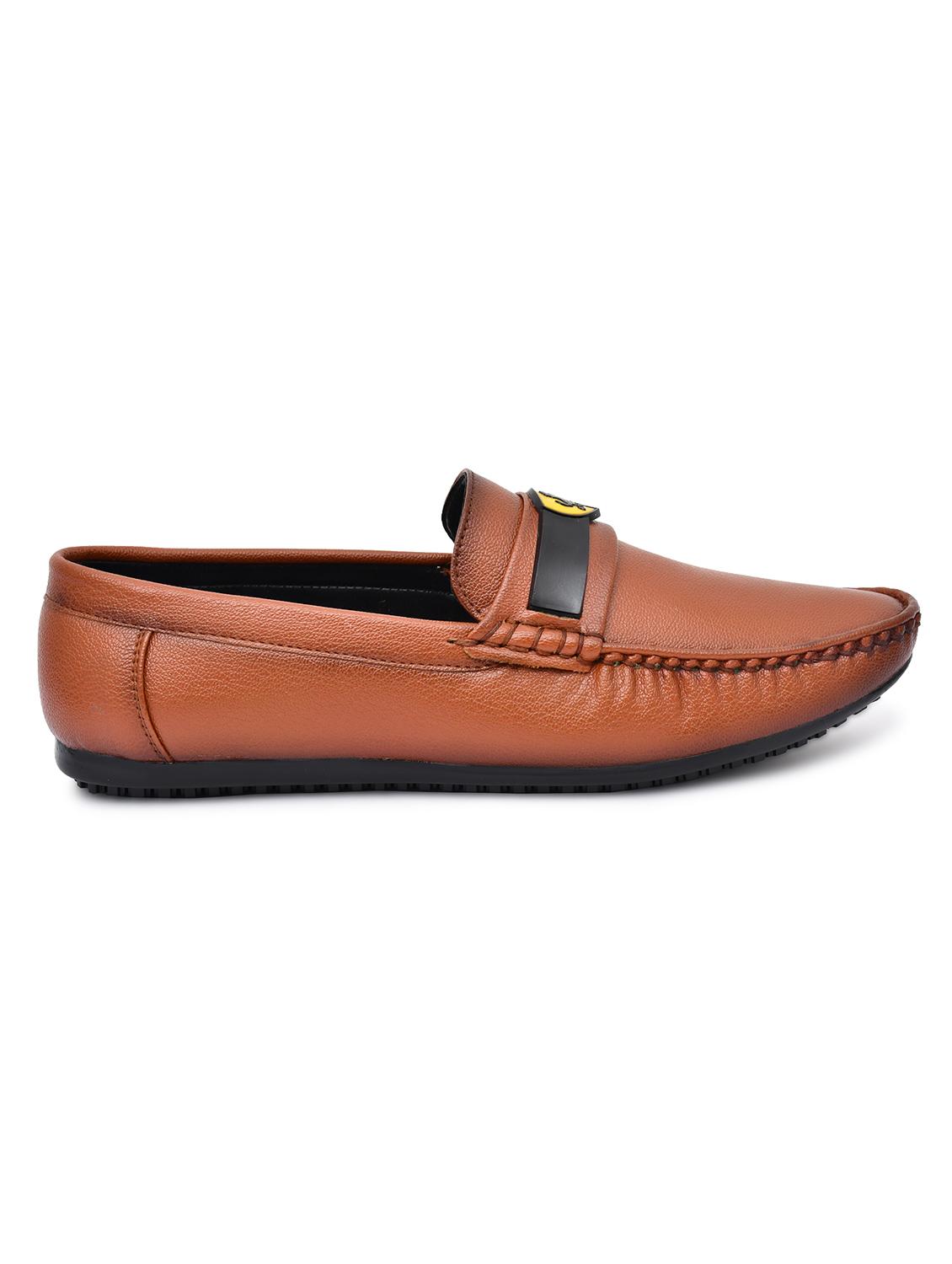 tan leatherette slip on loafer - 12581783 -  Standard Image - 1
