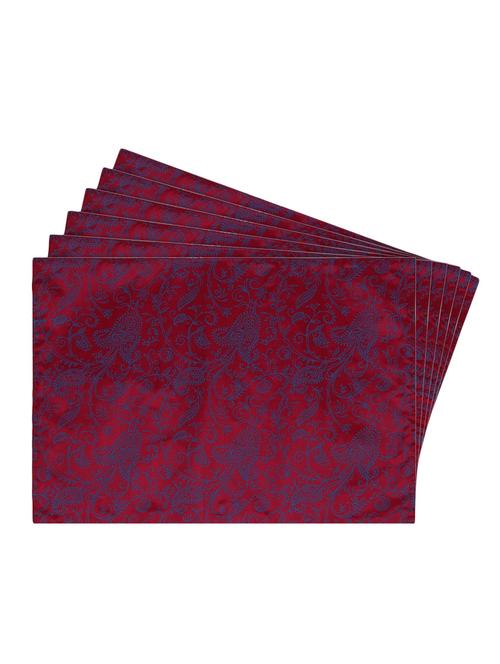 pink printed reversible placemats for dining table - unique designs both sides - set of 6 - 12590070 - Standard Image - 0