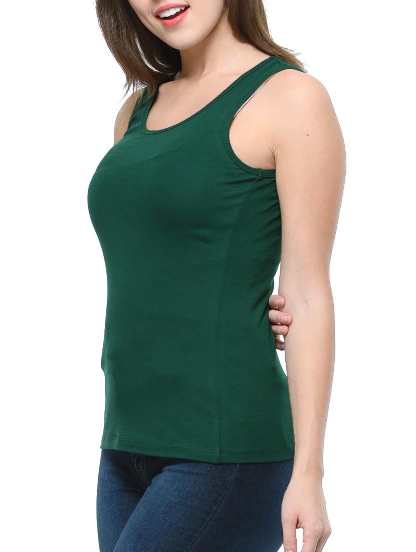 dark green cotton tank tee - 12593619 -  Standard Image - 1
