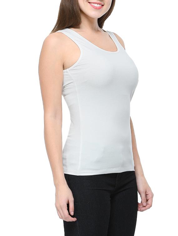 white cotton tank tee - 12593629 - Standard Image - 1