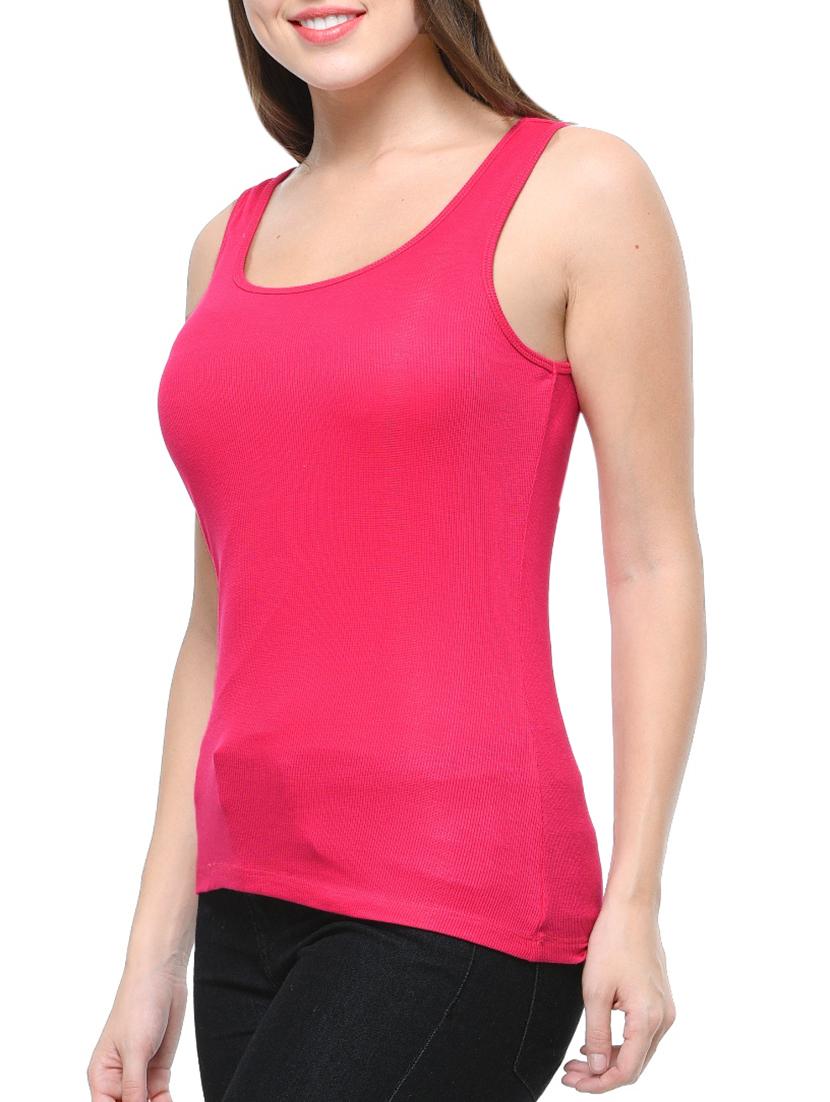 pink viscose tank top - 12593635 - Standard Image - 1