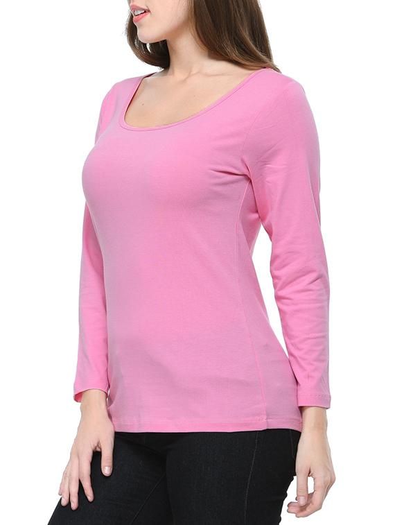 pink cotton regular tshirt - 12593649 - Standard Image - 1