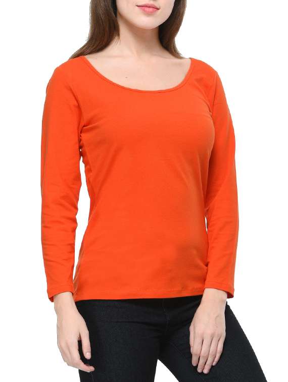 orange cotton regular tshirt - 12593656 -  Standard Image - 1