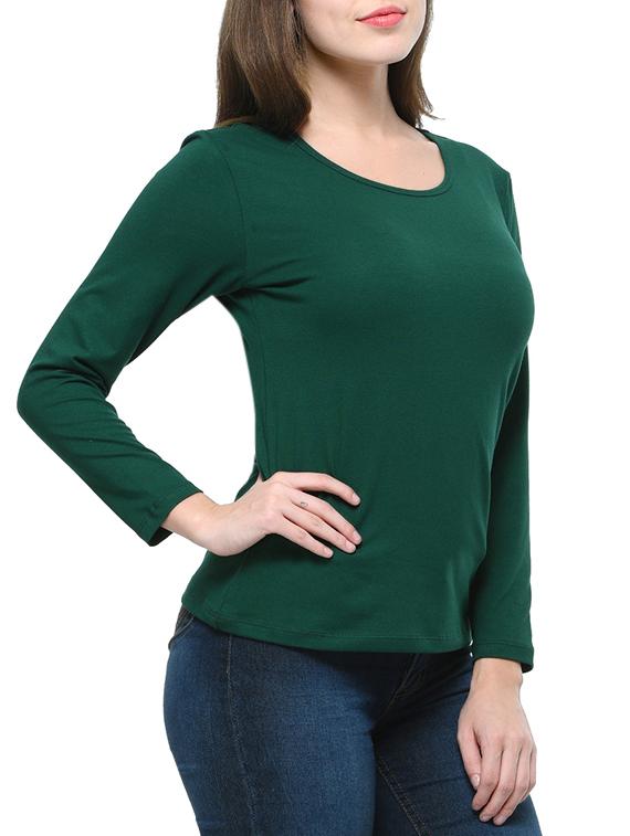 dark green cotton top - 12593658 - Standard Image - 1