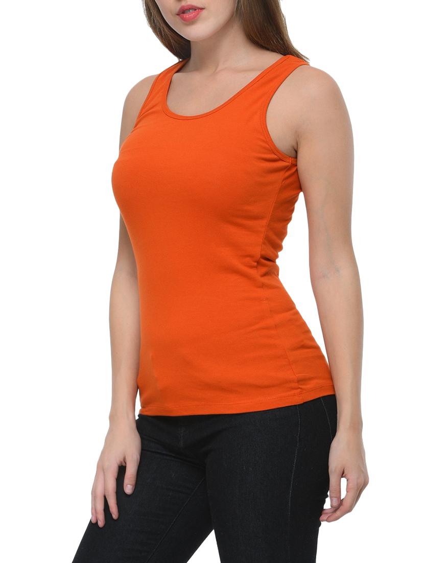 orange cotton tank tee - 12593928 - Standard Image - 1