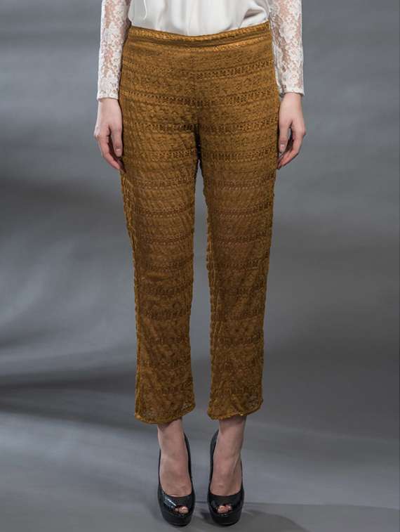 gold lace trouser