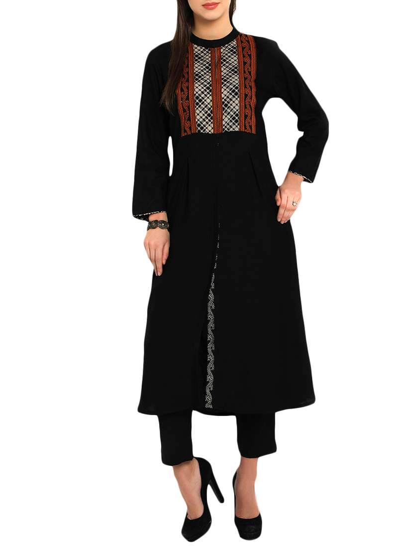 printed yoke a-line kurta