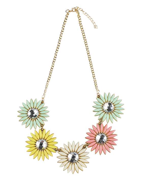 multi colored metal  necklace