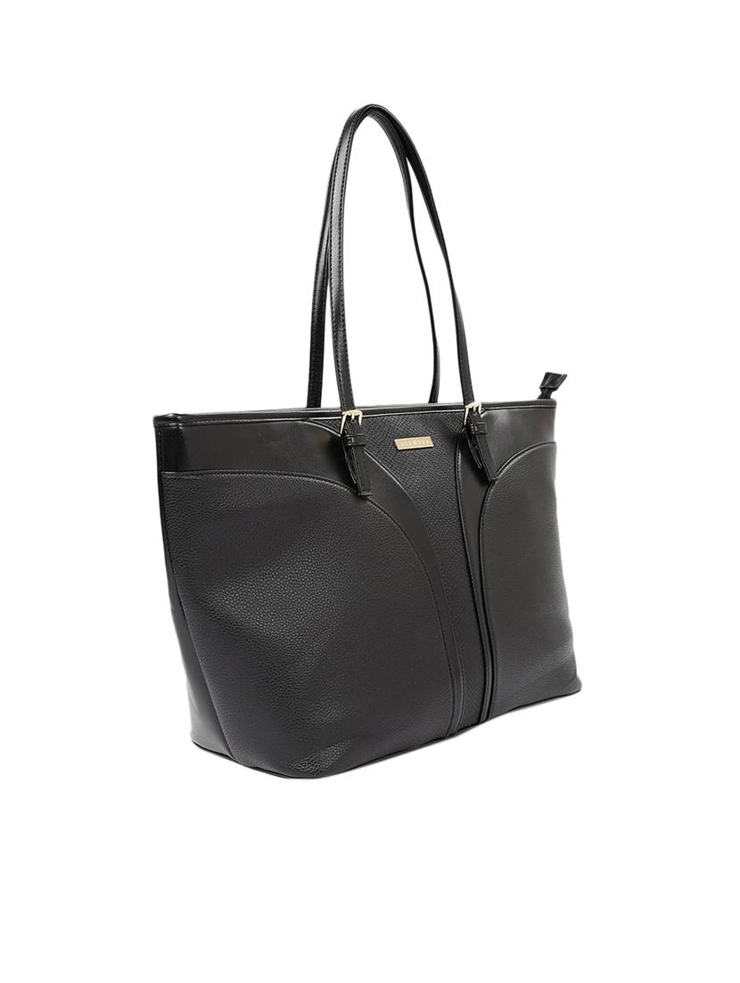 black leatherette handbag - 12775841 - Standard Image - 4