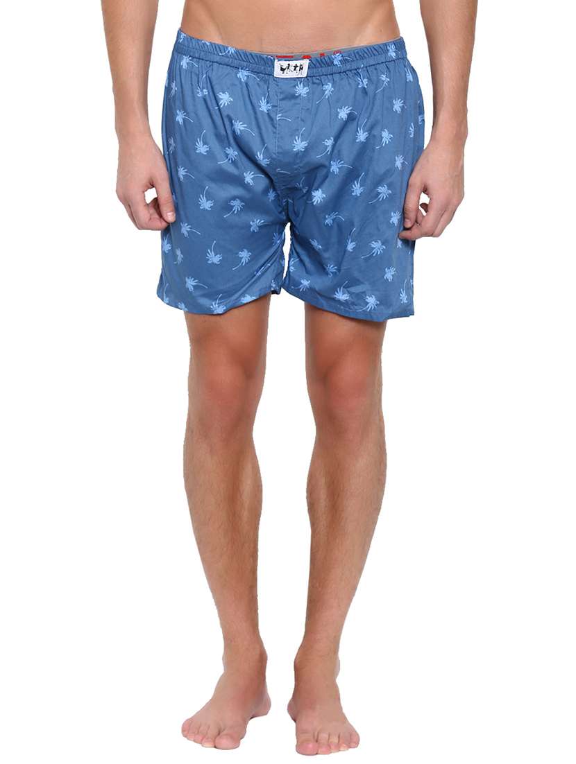 blue cotton boxer
