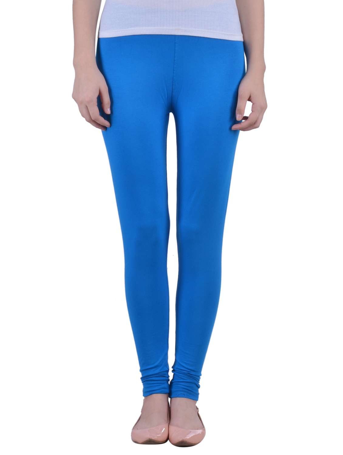 blue cotton leggings