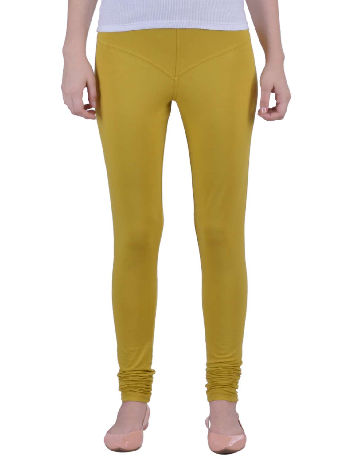 gold cotton leggings