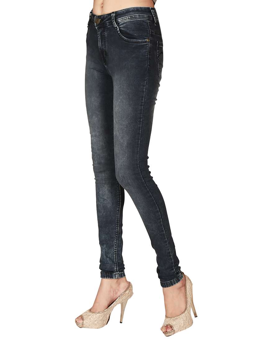 women's plain skinny fit jeans - 12785035 -  Standard Image - 1