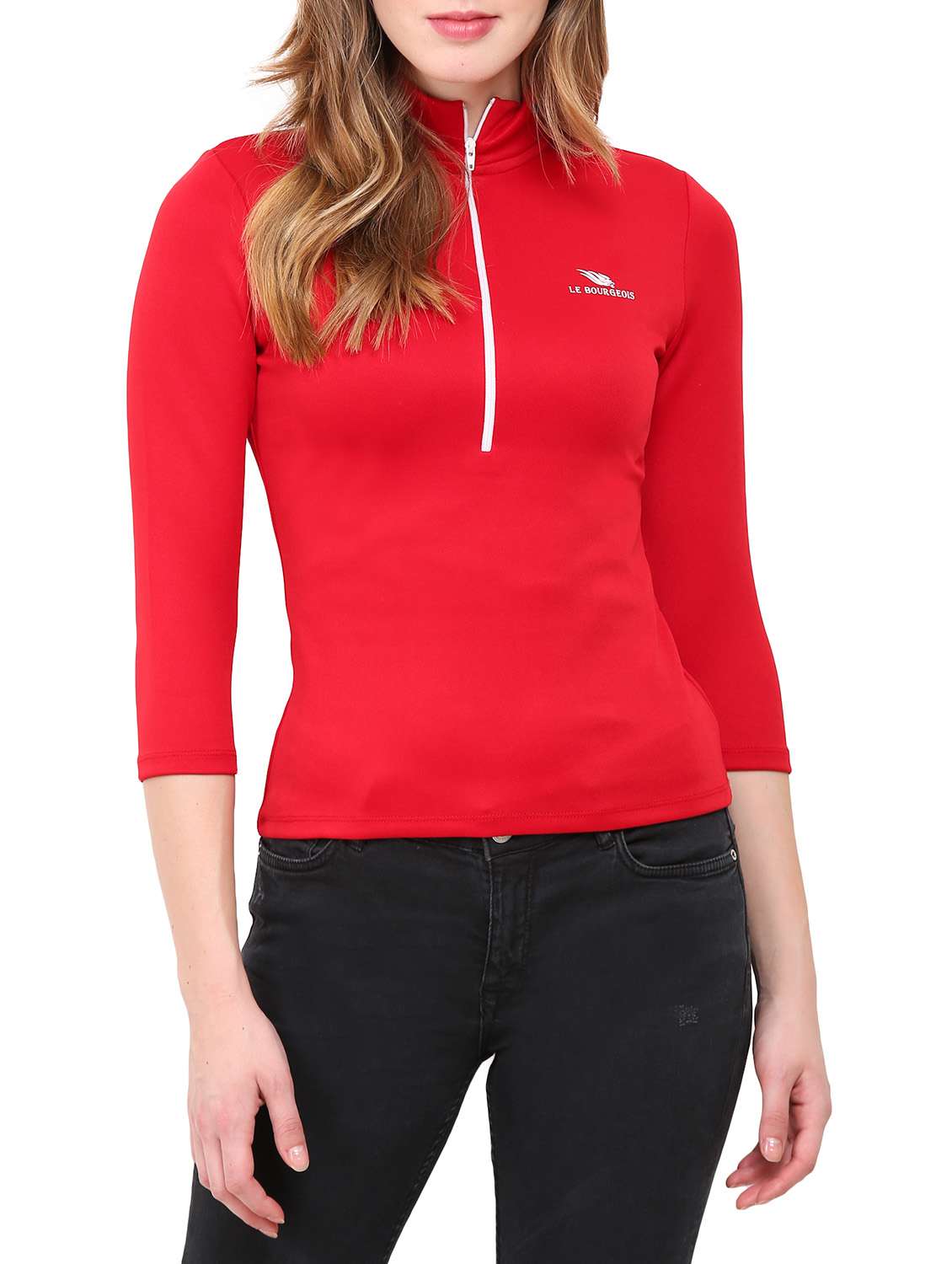 solid red cotton tee