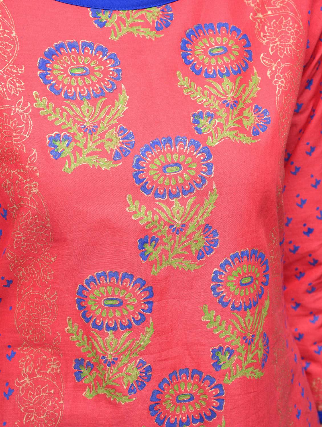 pink cotton straight kurta - 12787539 -  Standard Image - 4