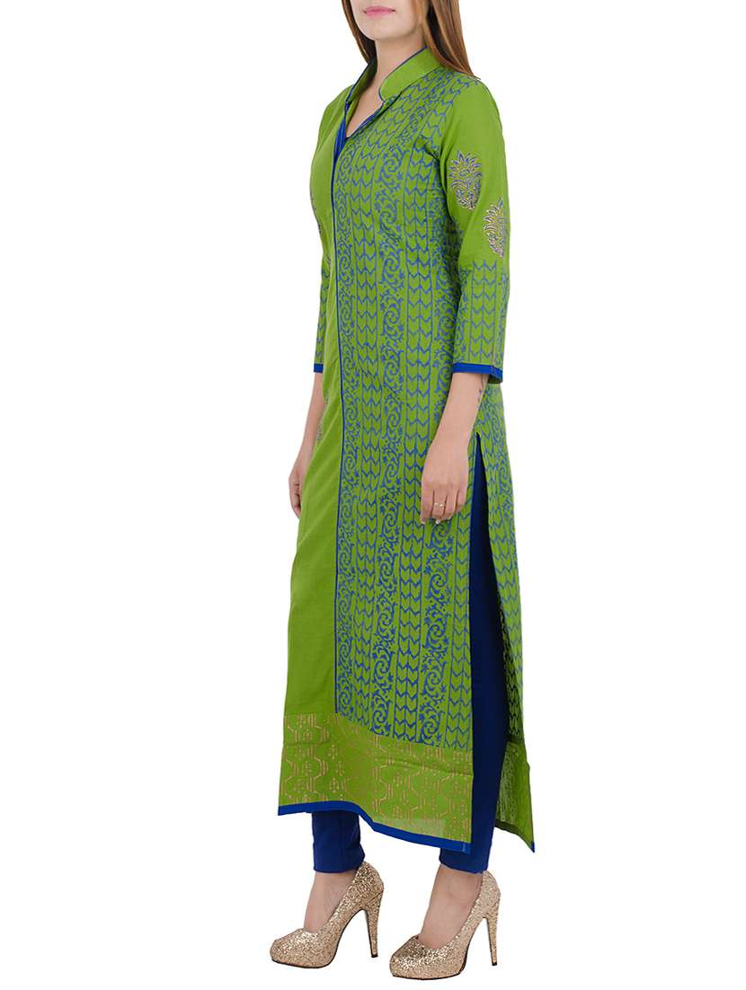 printed long kurta - 12787554 -  Standard Image - 1