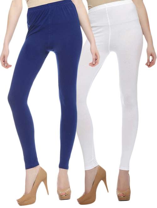 set of 2 multi colored cotton leggings - 12787610 -  Standard Image - 0