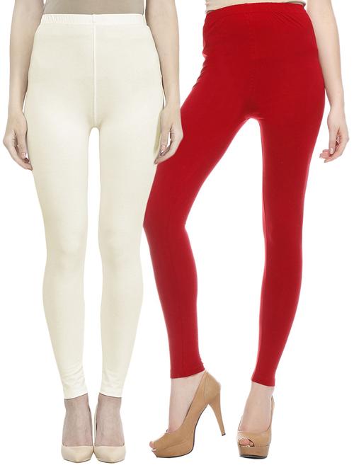 set of 2 multi colored cotton leggings - 12787656 - Standard Image - 0