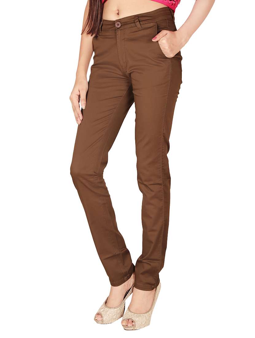 brown cotton chinos - 12788604 -  Standard Image - 1