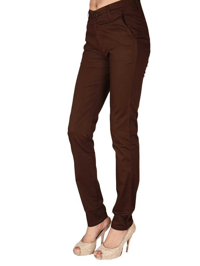 brown cotton chinos - 12788605 -  Standard Image - 1