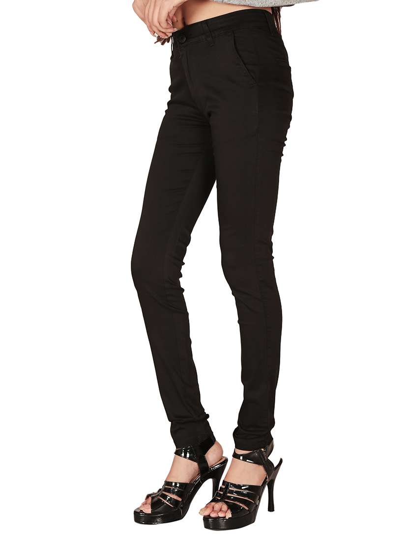 black cotton chinos - 12788612 -  Standard Image - 1