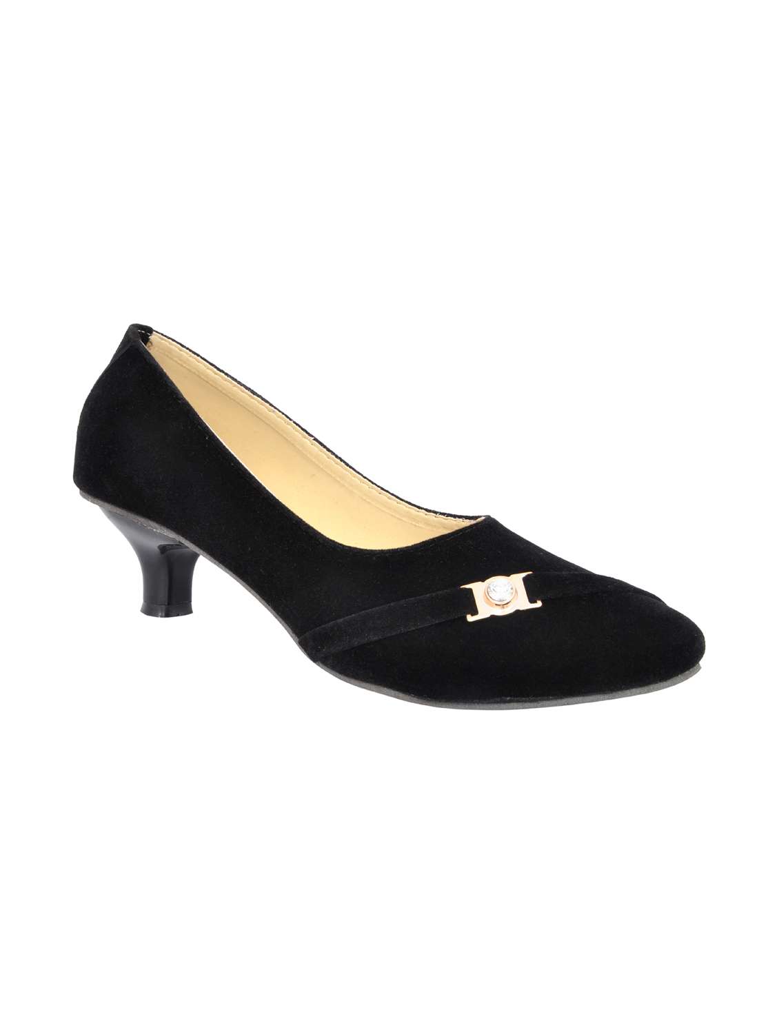 black velvet slip on pumps