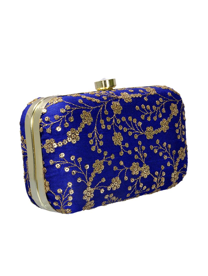 blue cotton clutch - 12791239 - Standard Image - 1