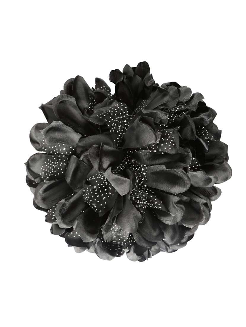 black tara flower jaw type hair clip