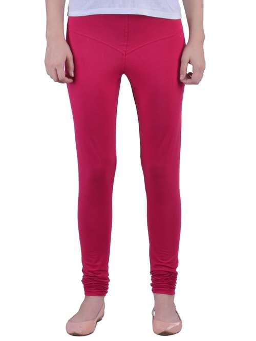 pink cotton lycra ankle length legging - 12792205 -  Standard Image - 0