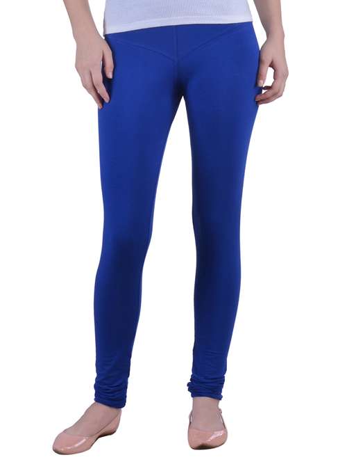 blue cotton lycra ankle length legging - 12792209 - Standard Image - 0