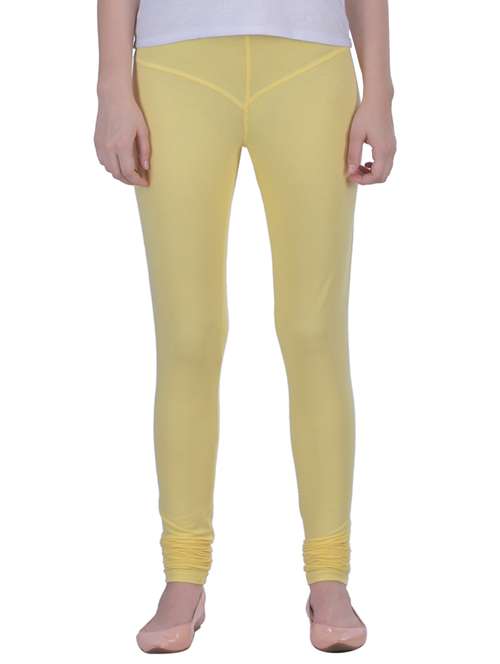 yellow cotton lycra full length legging - 12792224 -  Standard Image - 0