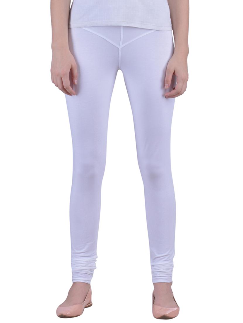 white cotton lycra full length legging - 12792225 - Zoom Image - 0
