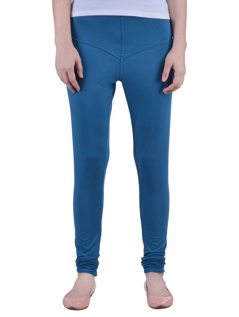 blue cotton leggings